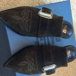 PAIGE Kensington olive beige loafers